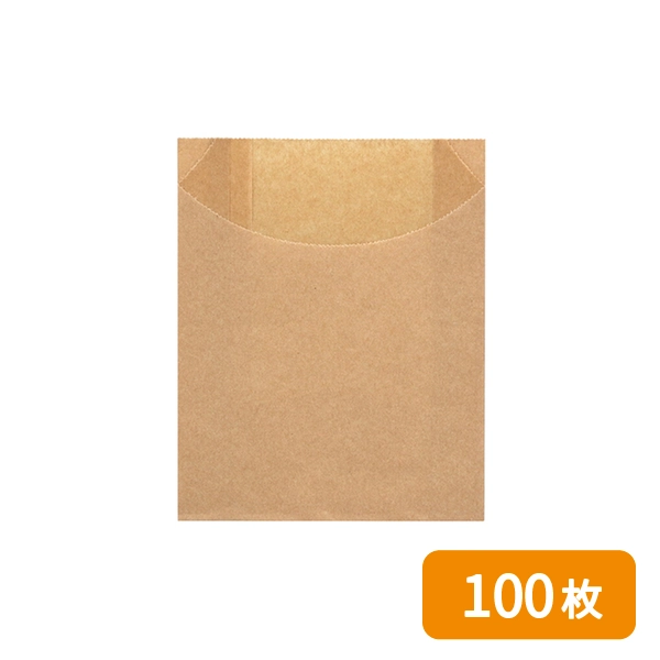 【HEIKO】NF(ノンフッ素)耐油スナック袋 未晒無地 100枚