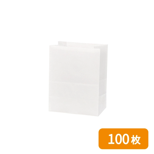 【HEIKO】NF(ノンフッ素)耐油角底袋 13-8 白無地 100枚