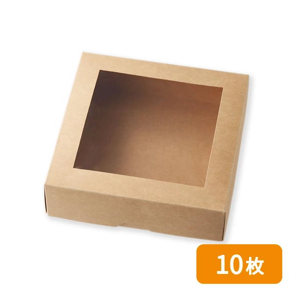 【HEIKO】窓付きランチボックス 18-18 未晒無地 10枚