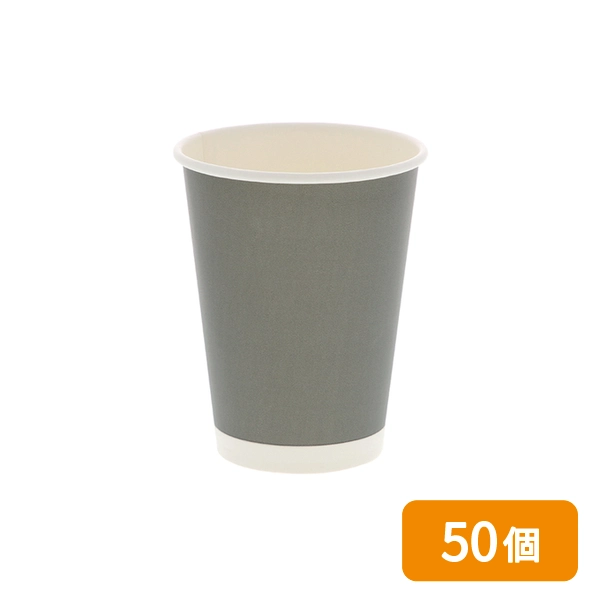 【HEIKO】紙コップ(ペーパーカップ) アイス・ホット兼用 12オンス 口径90mm ライトグレー 50個