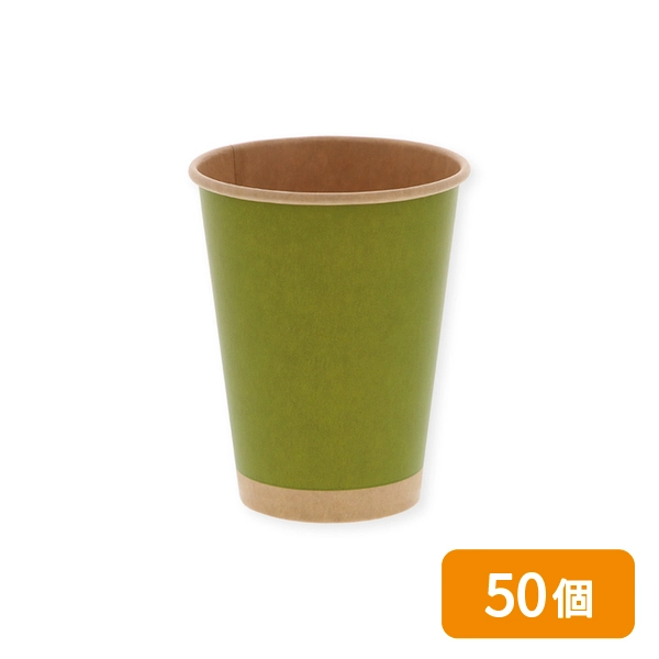 【HEIKO】紙コップ(ペーパーカップ) アイス・ホット兼用 12オンス 口径90mm 未晒まっちゃ 50個