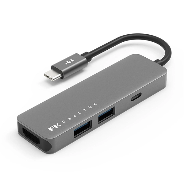 Feeltek ポータブル 4-in-1 USB Type-C ハブ HCM004AP2F