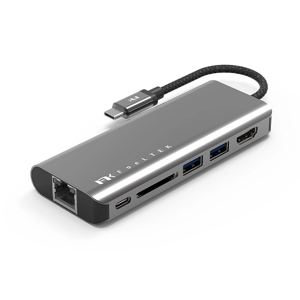 Feeltek ポータブル 6-in-1 USB Type-C ハブ HCM006AP2F