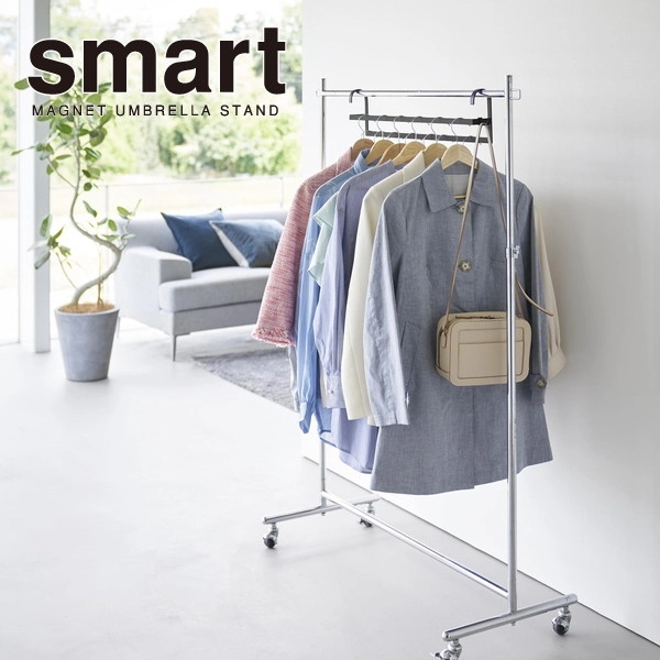 【smart】収納力アップ2段衣類ハンガー スマート W60 ブラック