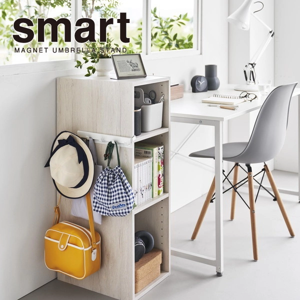 【smart】カラーボックスに差し込めるフック5連 スマート ホワイト