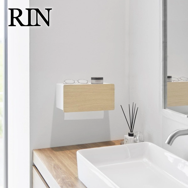 【RIN】ウォールペーパータオルディスペンサー リン 石こうボード壁対応 ナチュラル