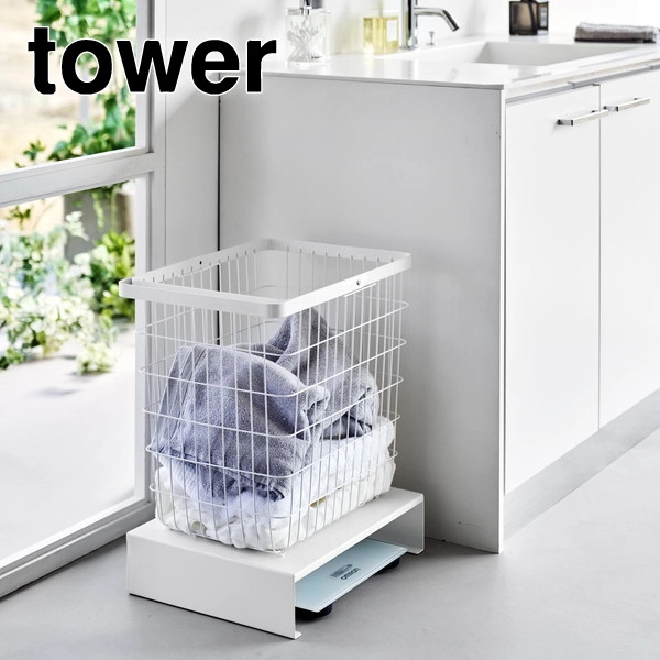 【tower】体重計上ラック タワー ホワイト
