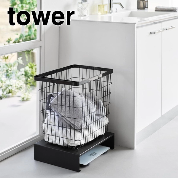 【tower】体重計上ラック タワー ブラック