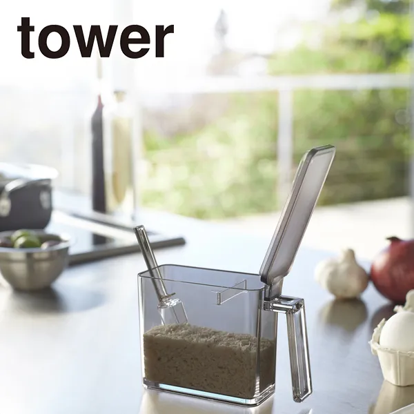 【tower】調味料ストッカー タワー S (ブラック)