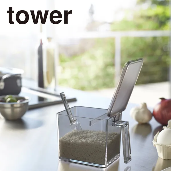 【tower】調味料ストッカー タワー L (ブラック)