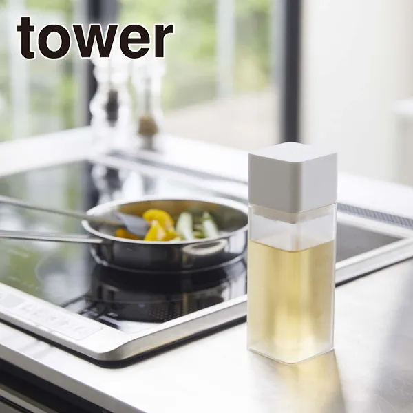 【tower】詰め替え用調味料ボトル タワー (ホワイト)