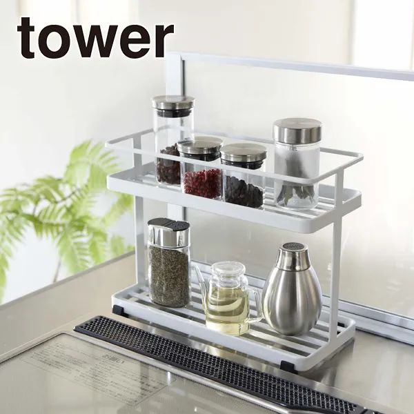 【tower】キッチンスタンド タワー (ホワイト)