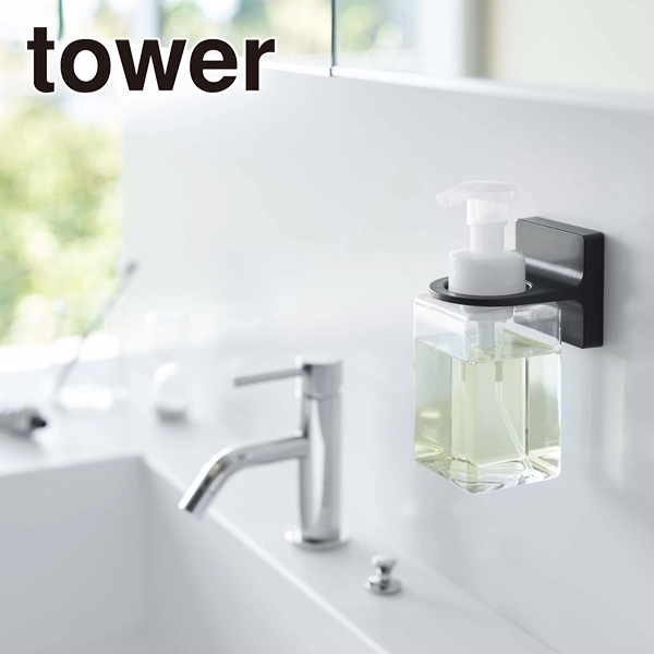 【tower】フィルムフックディスペンサーホルダー タワー 泡タイプ ブラック