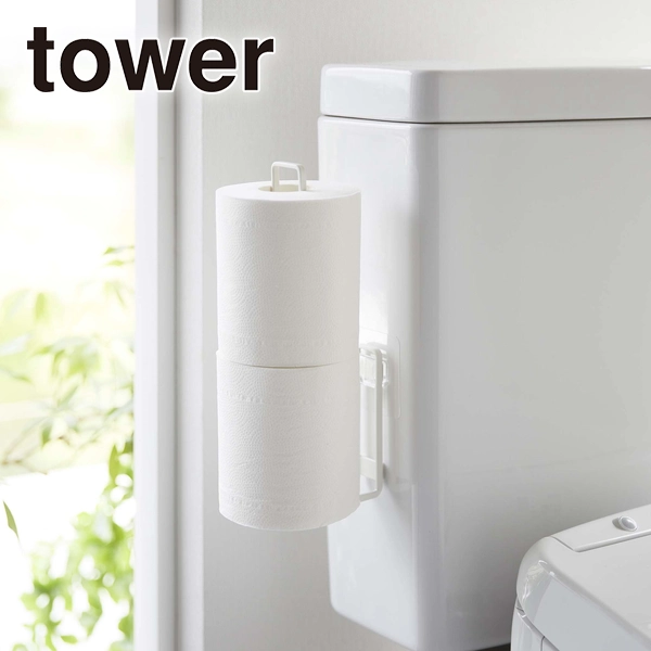 【tower】フィルムフックトイレットペーパーホルダー タワー ホワイト