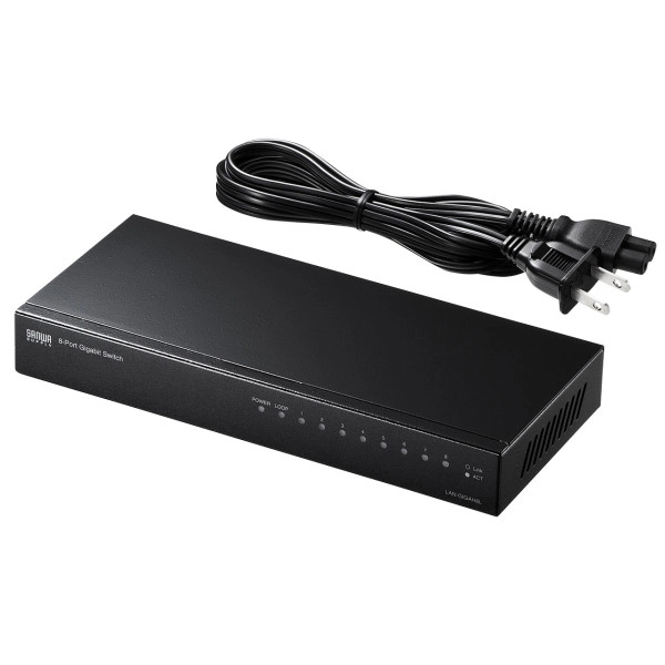 Giga対応スイッチングハブ(8ポート) ループ検知機能つき LAN-GIGAH8L