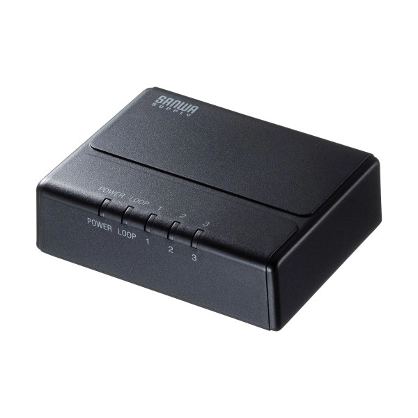 ギガビット対応 スイッチングハブ(3ポート・マグネット付き) LAN-GIGAP301BK