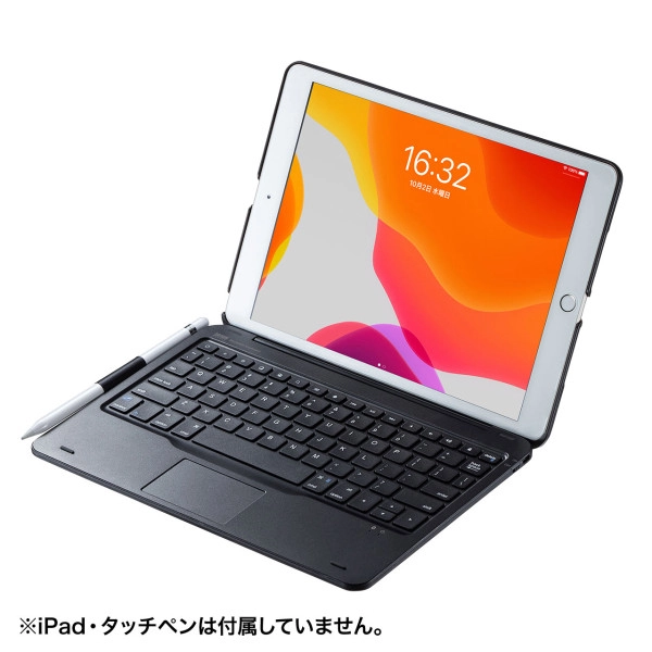 10.2インチiPad専用ケース付きキーボード タッチパッド内蔵 SKB-BTIPAD2BK