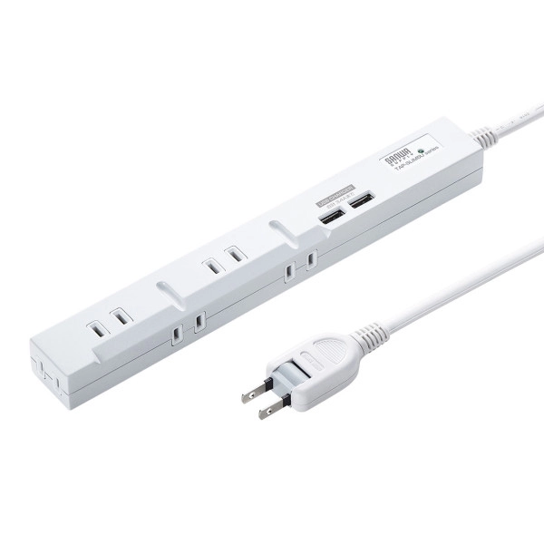 スリムタップUSB充電機能付き TAP-SLIM5U-1