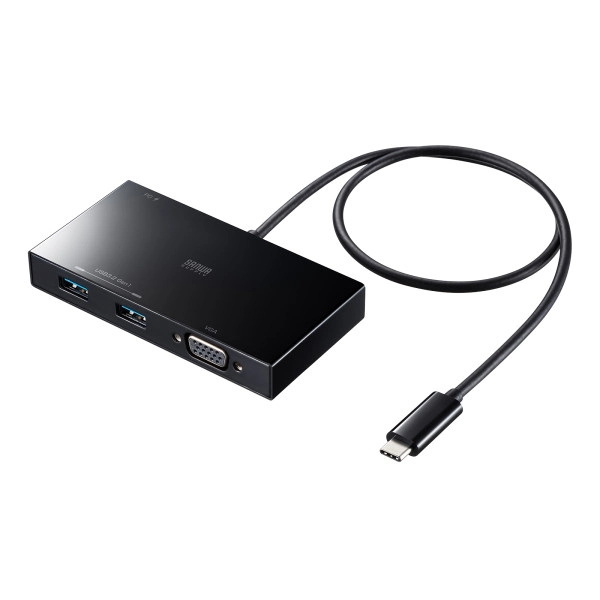 VGA付USB Type-Cハブ USB-3TCV1BK