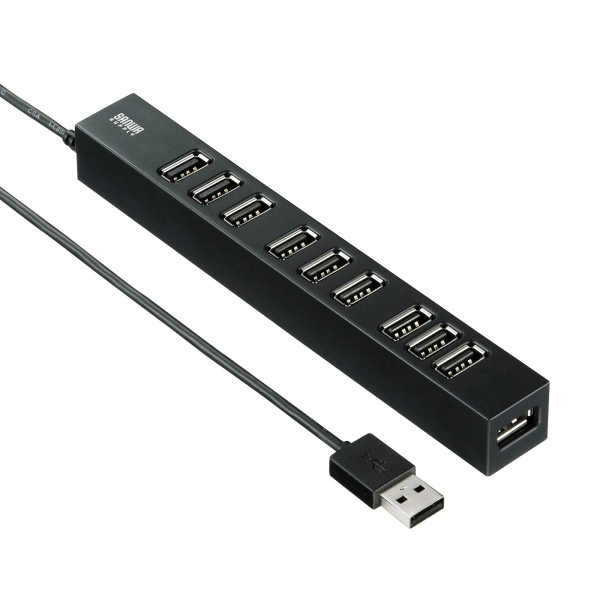 USB2.0ハブ（10ポート） USB-2H1001BKN