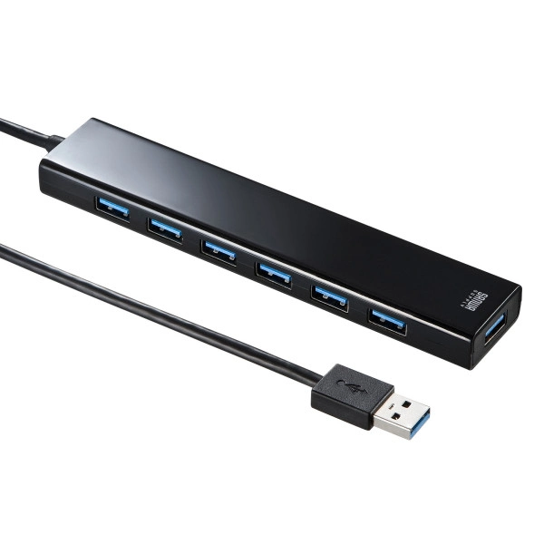 急速充電ポート付きUSB3.2Gen1 7ポートハブ USB-3H703BKN