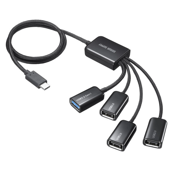 USB3.2 Gen1+USB2.0 Type-Cコンボハブ（4ポート） USB-3TC436BK