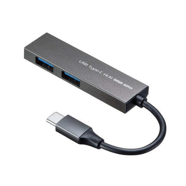 USB Type-C 2ポートスリムハブ USB-3TCH24SN