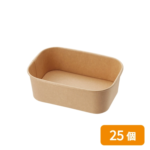 【HEIKO】食品容器 未晒フードカップPP 長角 750ml 25個