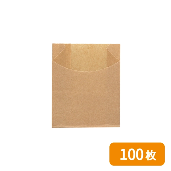 【HEIKO】NF(ノンフッ素)耐油ポテト袋 未晒無地 100枚