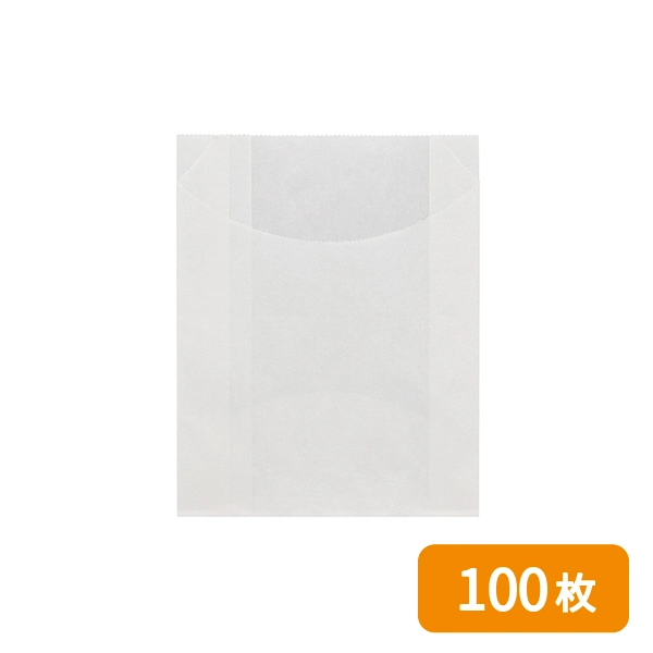 【HEIKO】NF(ノンフッ素)耐油スナック袋 白無地 100枚