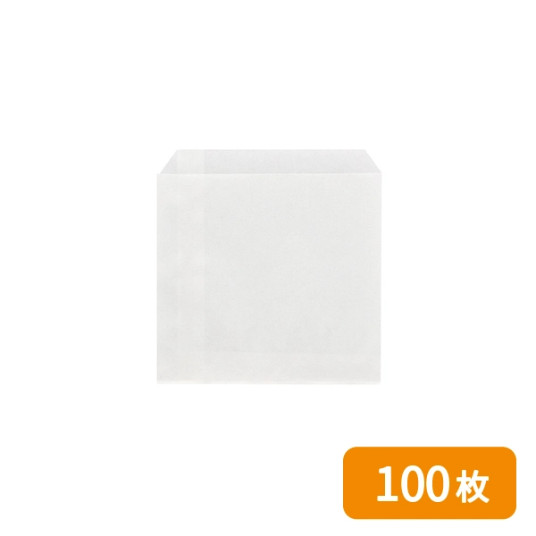 【HEIKO】NF(ノンフッ素)耐油平袋 小 白無地 100枚