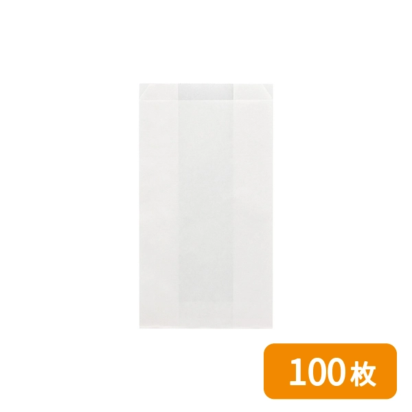 【HEIKO】NF(ノンフッ素)耐油ガゼットパック 中 白無地 100枚