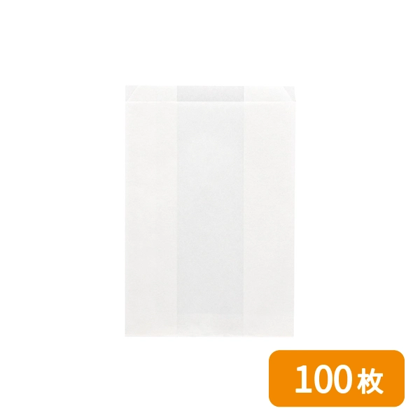 【HEIKO】NF(ノンフッ素)耐油ガゼットパック 大 白無地 100枚