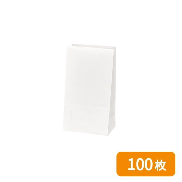 【HEIKO】NF(ノンフッ素)耐油角底袋 No.4 白無地 100枚