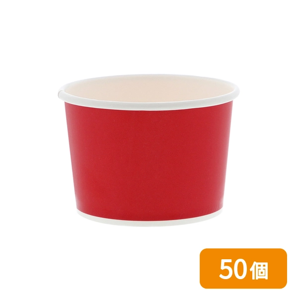 【HEIKO】製菓資材 アイスカップ 76-150 晒赤 50個