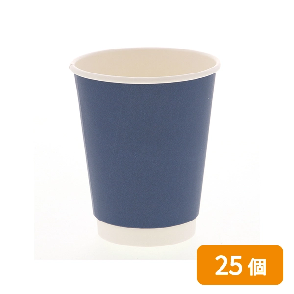紙コップ 二重断熱カップ 12オンス(400ml) 口径90mm ネイビー 25個