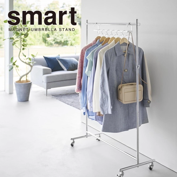 【smart】収納力アップ2段衣類ハンガー スマート W60 ホワイト