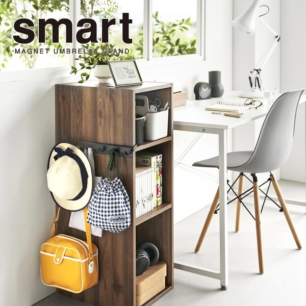 【smart】カラーボックスに差し込めるフック5連 スマート ブラック