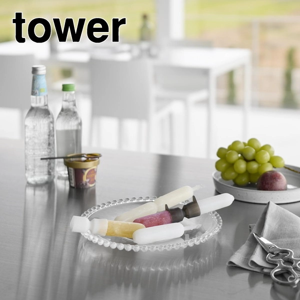 【tower】シリコーン折るポリジュースアイスカバー タワー 2色セット ホワイト&ブラック