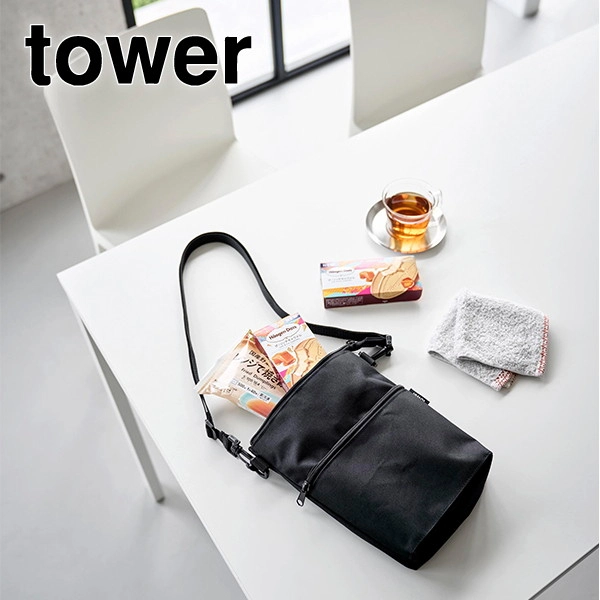 【tower】コンビニちょい買い保冷&保温バッグ タワー ブラック